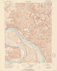 Leavenworth 1950 topographic map thumbnail