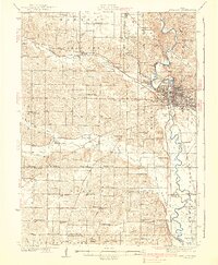Iowa City 1938 topographic map thumbnail