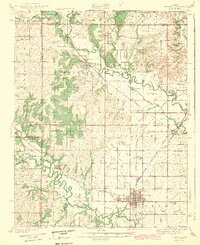 Fredonia 1943 topographic map thumbnail
