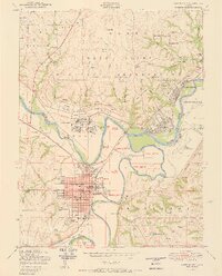 Junction City 1950 topographic map thumbnail