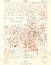 Topeka 1951 topographic map preview