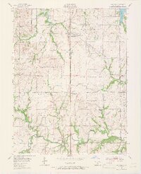 Wakarusa 1955 topographic map preview