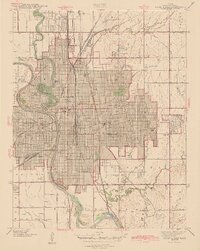 Wichita East 1943 topographic map thumbnail