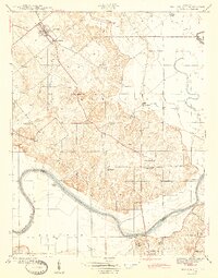 Monroe City 1944 topographic map thumbnail