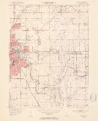 Muncie East 1952 topographic map thumbnail