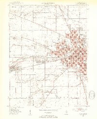 Muncie West 1952 topographic map thumbnail
