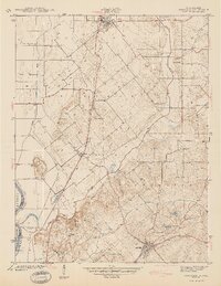 Oaktown 1943 topographic map thumbnail