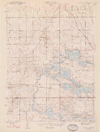 Oliver Lake 1947 topographic map thumbnail