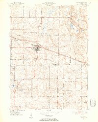 Pierceton 1950 topographic map thumbnail