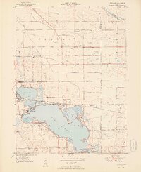 Wawasee 1951 topographic map thumbnail