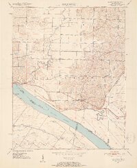 Yankeetown 1951 topographic map thumbnail