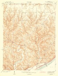 Vevay North 1943 topographic map thumbnail