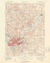 Battle Creek 1950 topographic map thumbnail