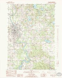 Big Rapids 1985 topographic map thumbnail