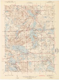 Clarkston 1943 topographic map thumbnail