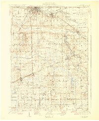 Corunna 1929 topographic map thumbnail