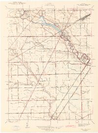Flat Rock 1942 topographic map thumbnail
