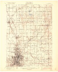 Flint 1922 topographic map thumbnail