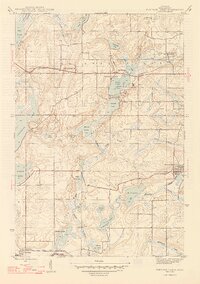 Fortune Lakes 1946 topographic map thumbnail