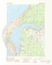 Hamlin Lake 1982 topographic map thumbnail