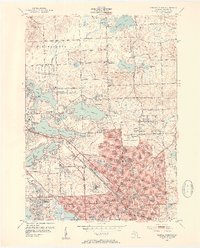 Pontiac North 1952 topographic map preview