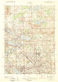 Pontiac North 1943 topographic map preview