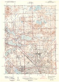 Pontiac North 1943 topographic map preview
