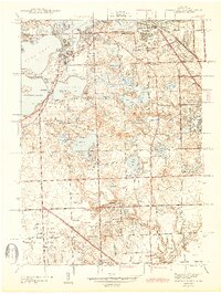 Pontiac South 1943 topographic map thumbnail