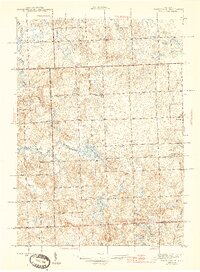 Thornville 1945 topographic map thumbnail