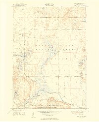 Turtle Lake 1951 topographic map thumbnail