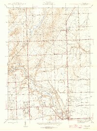 Utica 1946 topographic map thumbnail