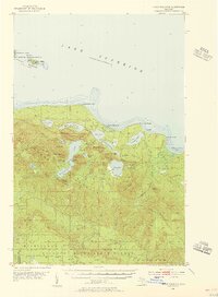 Huron Mountain 1954 topographic map thumbnail