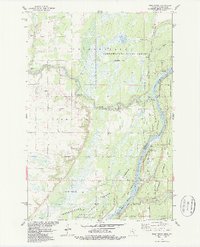 Bass Creek 1983 topographic map thumbnail