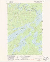 Basswood Lake West 1981 topographic map thumbnail