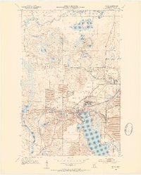 Bovey 1952 topographic map thumbnail