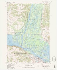 Wabasha North 1974 topographic map thumbnail