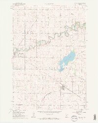 Wood Lake 1962 topographic map thumbnail