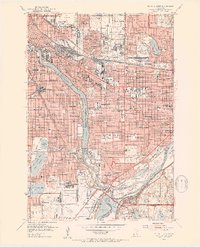 St. Paul West 1951 topographic map thumbnail