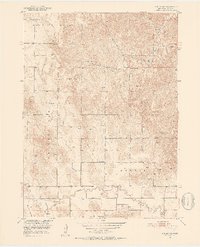 Ansley NE 1951 topographic map thumbnail