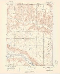 Butte NW 1951 topographic map thumbnail