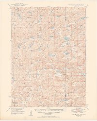 Longfellow Lake 1950 topographic map thumbnail