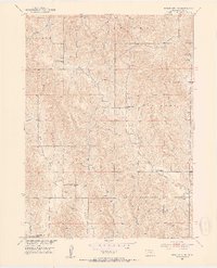 Mason City NW 1951 topographic map thumbnail