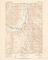 Verdigre NE 1950 topographic map thumbnail