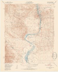 Davis Dam 1952 topographic map thumbnail