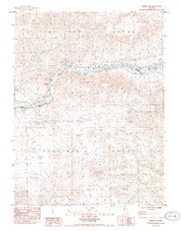 Derby Dam 1985 topographic map thumbnail