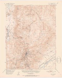 Virginia City 1952 topographic map thumbnail
