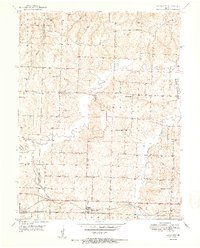 Bates City 1951 topographic map thumbnail