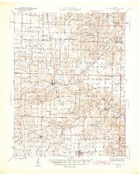 Bellflower 1945 topographic map thumbnail