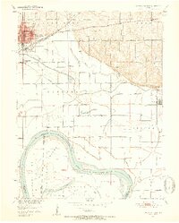 Carrollton East 1951 topographic map thumbnail