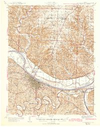 Jefferson City 1942 topographic map thumbnail